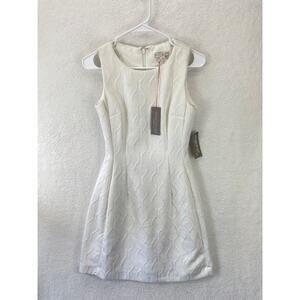 Eva Mendes Collection Solange Fit‎ Flare Size 04 White Dress NWT